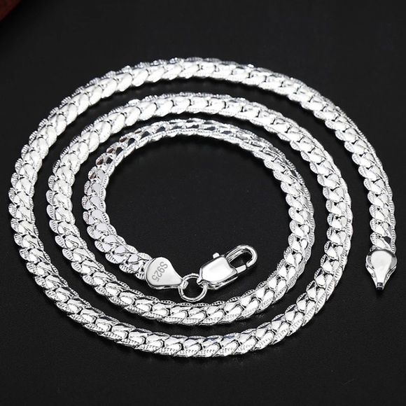 Jewelry - New Unisex S925 Sterling Silver 5mm Necklace